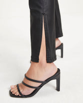 Wednesday High Rise Coated Bootcut Pants - Black